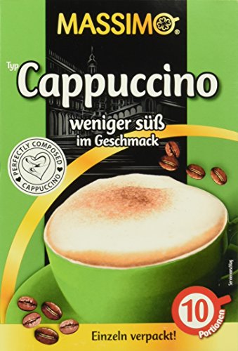 Massimo Cappuccino Weniger Süß (Sachets), 8er Pack (8 x 150 g) von MASSIMO