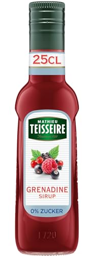 Mathieu Teisseire Getränke-Sirup Grenadine 0% Zucker 0,25L - Cocktails (1er Pack) von Teisseire