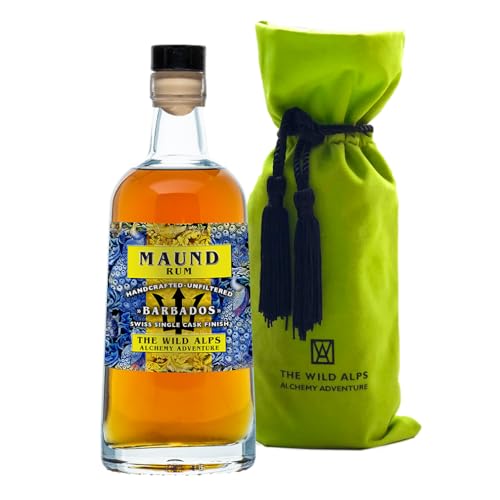 MAUND Barbados Rum - Barbados Rum mit einem „Alpine Finishing“ von The Wild Alps Distillers in den Schweizer Alpen - im Samtsäckchen von MAUND