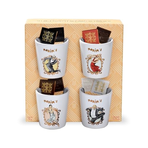 Les tasses gourmandes, 16 Carrés de chocolats assortis von MAXIM'S DE PARIS