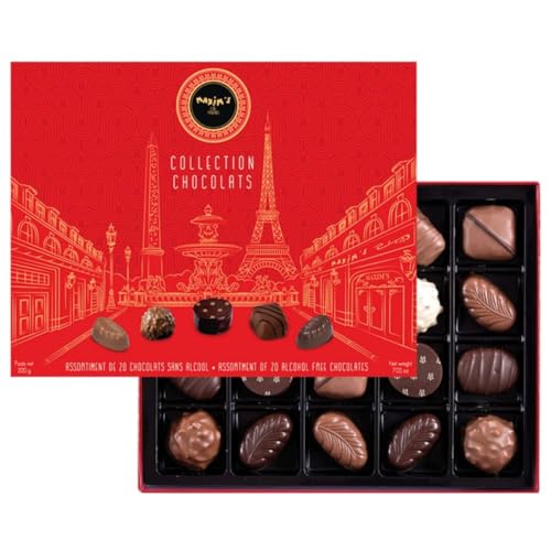 Maxim's Pralinen-Set mit 20 Pralinen, sortierte Schokolade, Fondant, Milch, Weiß, Geschenkbox gemischte Schokolade von MAXIM'S DE PARIS