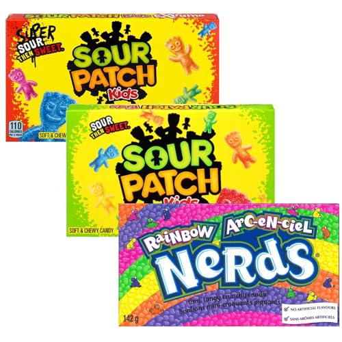 2x Sour Patch + Nerds Set 1x Sour Patch Kids 1x Sour Patch Kids Extreme 1x Nerds Rainbow 2x99g 1x142g (340g) by MBaccent + MBAccent Versandschutzpackung von MBAccent