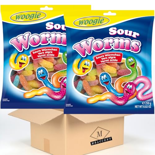 2x Woogie Fruchtgummi Saure Würmer (2 x 250 g) von MBAccent