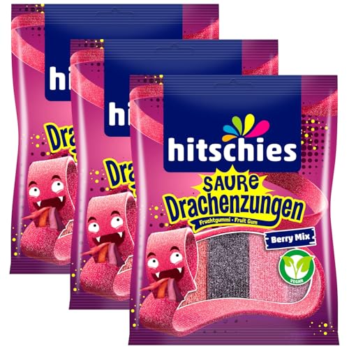 3x Hitschies Saure Drachenzungen Berry Mix (3x125g) (375g) von MBAccent