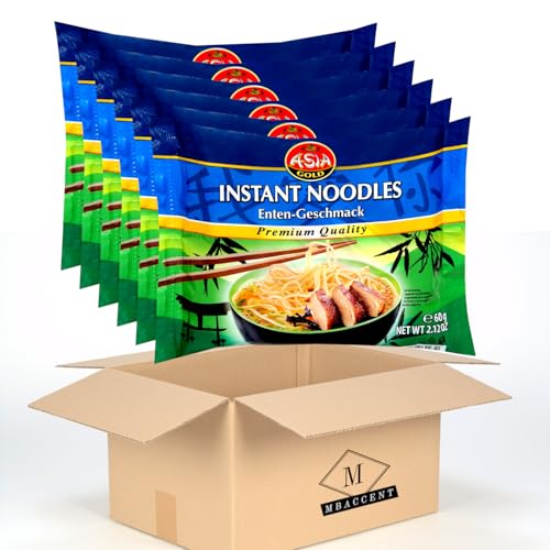 6er Set Asia Gold Instant Nudeln Ente I 6x60g I Chinesische Nudeln I Asia Nudeln Instant I Ramen Nudeln I Asiatische Nudeln I Instant Ramen I China Nudeln + MBAccent Versandschutzpackung von MBAccent