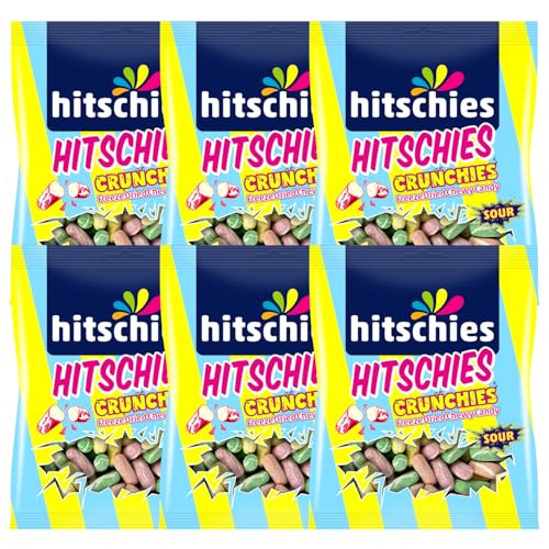 6x Hitschies Crunchies Sour Mix Gefriergetrocknet (6x75g) (450g) von MBAccent