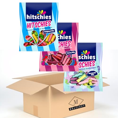 Hitschies XXL Mix 1x Hitschies Original (150g) 1x Mermaid Mix (125g) 1x Berry Mix (150g) 400g by MBaccent + MBAccent Versandschutzpackung von MBAccent