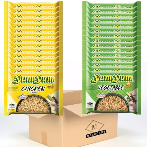 Yum-Yum Instant Nudeln Mixkarton 15x Huhn/Chicken 15x Gemüse/Vegetable - 30x60g (1800g) im MBAccent® Set von MBAccent