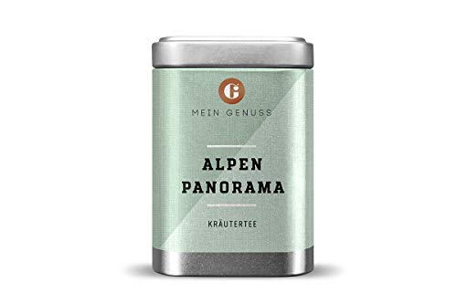 MEIN GENUSS Alpenpanorama Kräutertee - 100% natürlich - Erfrischender Geschmack - Harmonisch abgestimmt - Mit Pfefferminze und Kornblume - Füllmenge: 50 g von MEIN GENUSS