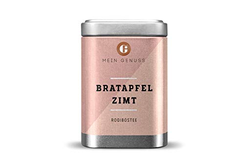 MEIN GENUSS Bratapfel Zimt Rooibos Tee - Winterliche Teemischung - Fruchtiger Apfelgeschmack - Wintertraum - Bratapfel Punsch - Loser Tee - Füllmenge: 65 g von MEIN GENUSS