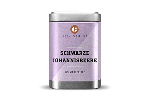 MEIN GENUSS Schwarze Johannisbeere Schwarzer Tee - Ceylon Schwarztee aus Sri Lanka mit fruchtiger Johannisbeere - Herb und fruchtig - Schwarztee-Mischung für Einsteiger - Füllmenge: 45 g von MEIN GENUSS