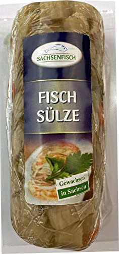 Hausmacher Sülze | Fischsülze aus Wels und Barsch mit Karotten und Gurken | Fisch Aspik Wurst aus sächsischer nachhaltiger Aquakultur (Fisch Sülzfleisch, 180g) von MEISTER'S