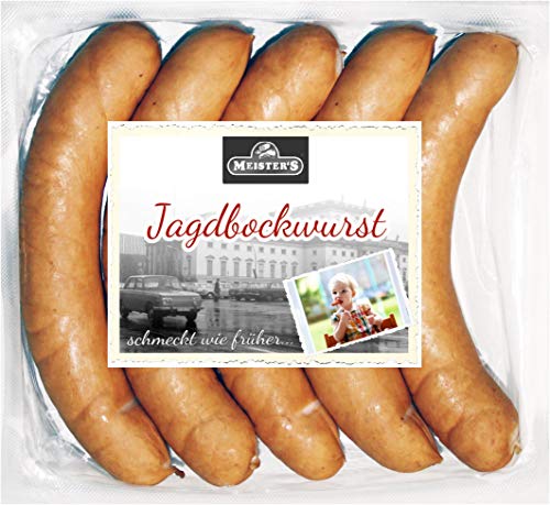 Jagdbockwurst | Meister´s Bockwurst knutscht Jagdwurst | traditionelles Würstchen geräuchert | Wurst im Naturdarm | Premium-Qualität | 10 x 150g von MEISTER'S