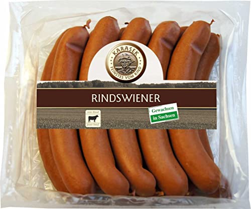 Rindswürstchen | Hot Dog Würstchen Rind | Wiener Würstchen 100% Rindswurst geräuchert aus dem Buchenholz Räucherofen | Rindswiener | Regionales Rindfleisch (Rind Wienerli, 10x50g) von MEISTER'S