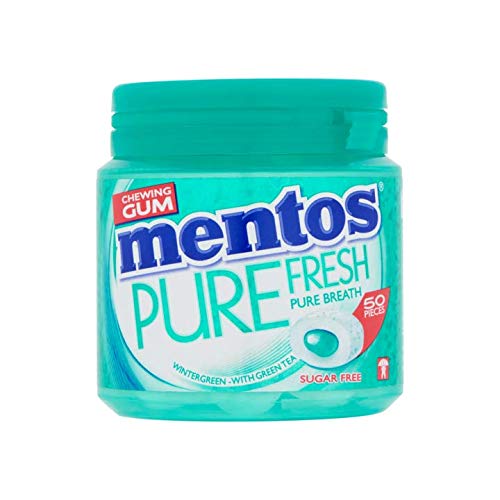 Kaugummi | Mentos | Gum Pure Fresh Wintergeen Zuckerfrei 50 Stück | Gesamtgewicht 100 Gramm von MENTOS