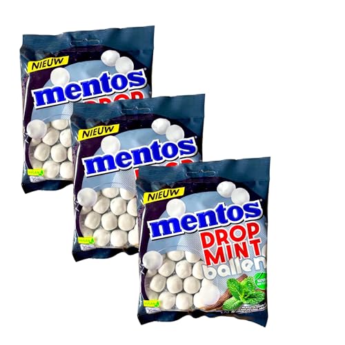 Mentos Dropmintballen Lakritz Minz Bälle Multipack 3x 220g (Gesamtgewicht 660g) von MENTOS