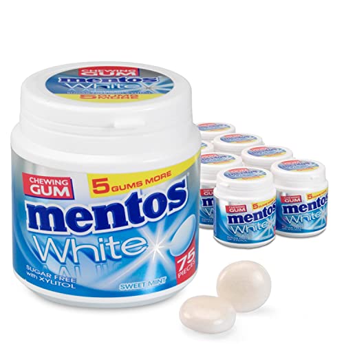 Mentos | Gum | White Sweetmint | Bottle | 8 x 75 stuks von MENTOS