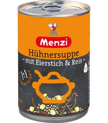 Hühnersuppe mit Eierstich und Reis 1:1 von MENZI, 400ml von MENZI