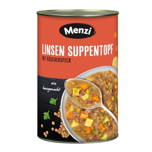 Linsen Suppentopf mit Räucherspeck von MENZI, 400g von MENZI