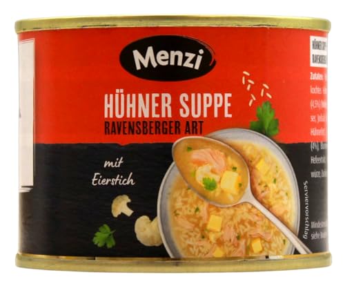 Menzi Hühnersuppe Ravensberger Art mit Eierstich, 4er Pack (4 x 5 x 200ml Dose) von MENZI