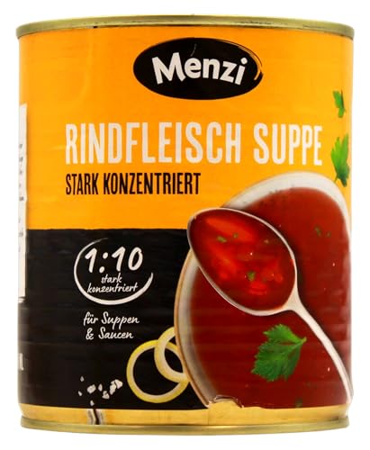 Menzi Rindfleisch Suppe stark konzentriert, 12er Pack (12 x 800ml Dose) von MENZI