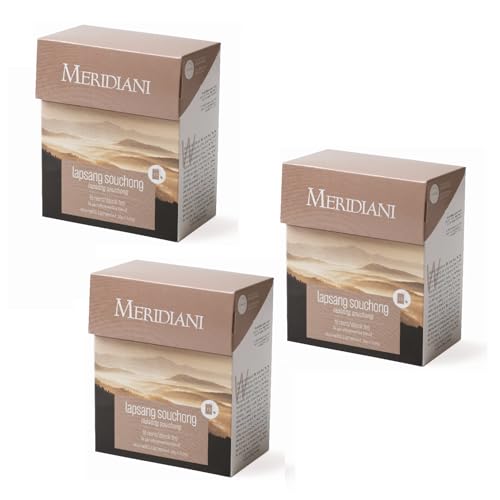 DEU | Meridiani® | Lapsang Souchong Chinesischer Schwarztee | Geräucherter Schwarztee aus Kiefernholz | Lapsang Souchong - 3 x 15 Teebeutel (3 x 30 Gr) | Chinesischer Rauch-Lapsang-Tee von MERIDIANI