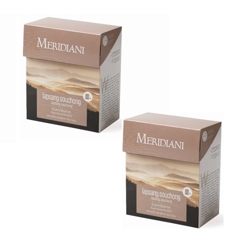 Meridiani® | Lapsang Souchong Chinesischer Schwarztee | Geräucherter Schwarztee aus Kiefernholz | Lapsang Souchong - 2 x 15 Teebeutel (60 Gr) | Chinesischer Rauch-Lapsang-Tee von MERIDIANI