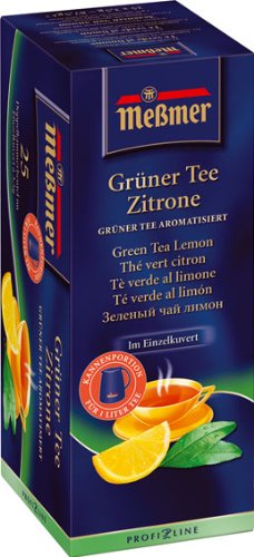 Meßmer ProfiLine Grüner Tee Zitrone 25 x 3.5 g, 2er Pack (2 x 88 g) von MESSMER PROFILINE