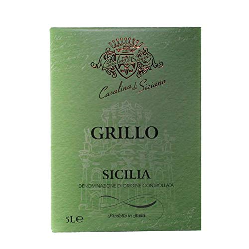 Weißwein Italien Grillo Sicilia Bag-in Box trocken (1x5L) von MGM Mondo del Vino, 47121 Forli, Italien