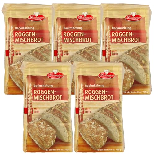 Roggenmischbrot Brotbackmischung von Frießinger Mühle, 5x500g, für den Backofen, Holzofen oder Brotbackautomaten. von MIGASE