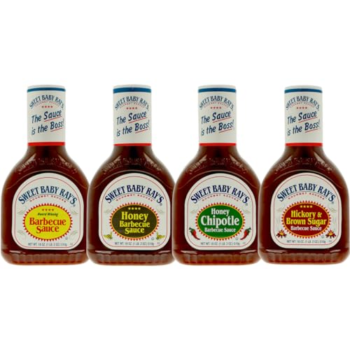 Sweet Baby Ray´s BBQ Saucen Set - Original, Chipotle, Hickory & Brown Sugar, Honey Barbecue von MIGASE