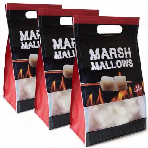 BBQ Marshmallows - Barbecue Süßigkeit schmaus - Flauschig, Fettfrei und Glutenfrei - Schaumzucker Süßigkeit! - je Beutel mit 6 Holzstäben (3x250g) von MIJOMA