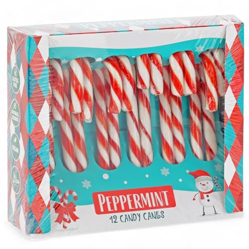 MIJOMA Zuckerstangen 12er-Set | Weihnachtsdeko & Geschenkanhänger | Christbaumschmuck | 12 cm große Candy Canes (Pfefferminze) von MIJOMA