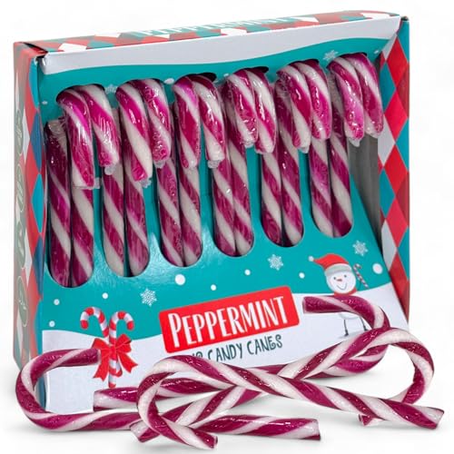 MIJOMA Zuckerstangen 12er-Set | Weihnachtsdeko & Geschenkanhänger | Christbaumschmuck | 12 cm große Candy Canes (Pfefferminze) von MIJOMA