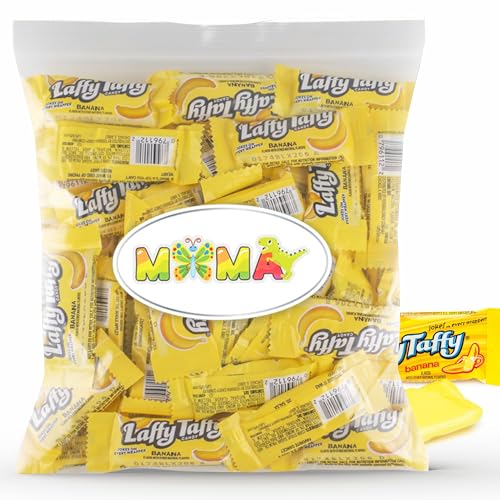 Laffy Taffy Glutenfreie Osterbonbons – (0,9 kg) Banane köstlich dehnbare Süßigkeiten für Ostern, Snacks und Teilen – Taffy Candy einzeln verpackt von MIMA MIMA