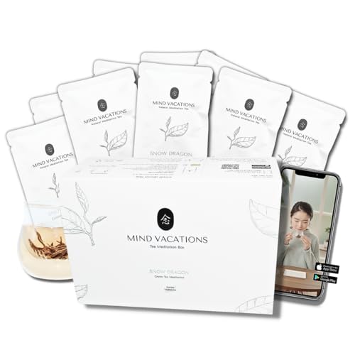 TEA MEDITATION BOX | Geschenk-Set | Entspannung für Körper & Geist | Inhalt: 10 x geführte Teemeditation, 10x Bio-Tee, 1x Meditationsglas von MIND VACATIONS