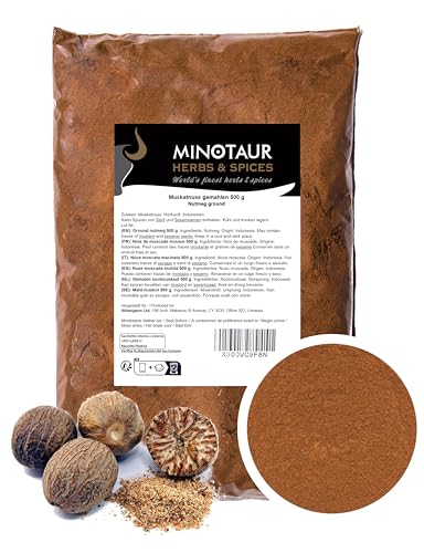 Minotaur Spices | Muskatnuss gemahlen | 2 x 500g (1 Kg) | Muskatnuss Pulver von MINOTAUR