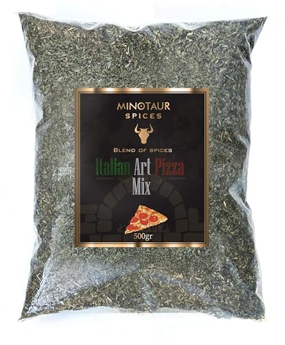 Minotaur Spices | Pizza Gewürz 500 g | Italienischer Art Pizza Mix im Beutel, mediterrane Kräuter von MINOTAUR