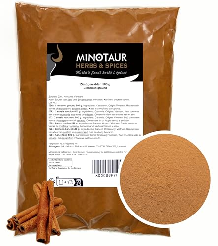 Minotaur Spices | Zimt gemahlen, Zimtpulver mild, 2 x 500g (1 Kg) von MINOTAUR