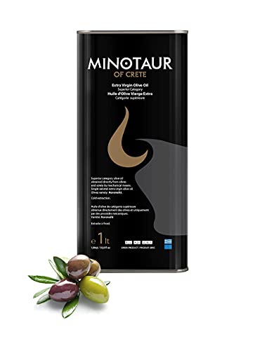 Minotaur of Crete | Extra Natives Premium Olivenöl aus Kreta | Kaltextraxiert | 1 Liter (1L) 【 Neue Ernte - Dezember 2024 】 von MINOTAUR