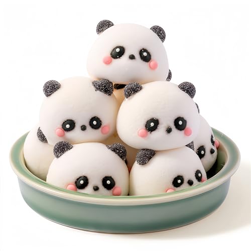 MKSDDF - 10 Stück Panda Marshmallow Halal Marshmallows große Marshmallows Marshmallows Süßigkeiten vegane Marshmallows Kuchen Dekorationen Mahlzeit Dekorationen Kuchen Backen Dekorationen von MKSDDF