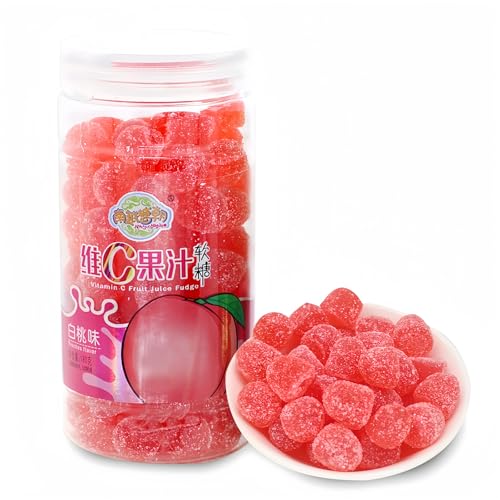 MKSDDF-180g Gummibärchen Saure Süßigkeiten Fruchtgummis Saure Gummibärchen Sour Candy Fruchtgummis Verschiedene Kandierte Fruchtbonbons-Geschmacksrichtungen (weißer Pfirsichgeschmack) von MKSDDF