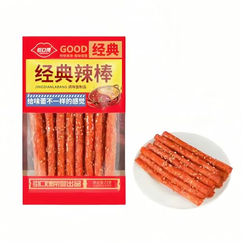 MKSDDF-72g Latiao würzige Streifen Chinesische Snacks Chinesische Spezialitäten-Snacks würzige Gluten-Snacks würzige Scheiben Latio snack (Würziges Stick*72g) von MKSDDF