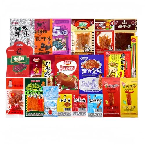 MKSDDF Chinesische Snacks, würzige Snacks, chinesische würzige Snacks, würzige Snacks, chinesische würzige Snacks, würzige Snacks, Internet-Prominente würzige Snacks Geschenkpackung (20 von MKSDDF