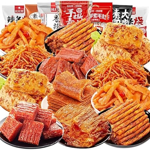 MKSDDF Chinesische würzige Snacks, Geschenkpackung, köstliche würzige Snacks, Geschenkpackung, würziges Gluten, lässige Snacks, chinesische Snacks, Kelpschnipsel, Konjac, erfrischend, praktische von MKSDDF