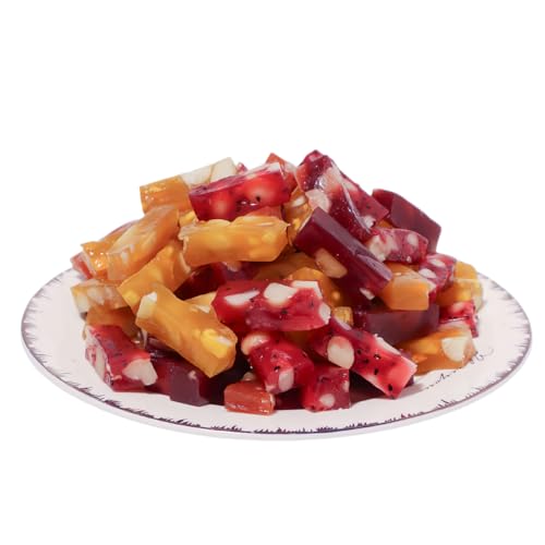 MKSDDF Fruchtgummi, 250 g, handgefertigt, Nussgummi, verschiedene Geschmacksrichtungen von Fruchtgummisnacks, chinesisches handgefertigtes Fruchtgummi, Geschenke, Fruchtgummi, Obst, Gummibärchen und von MKSDDF