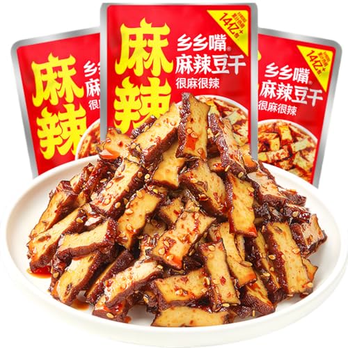 MKSDDF Getrockneter Tofu, würziger getrockneter Tofu, chinesische lässige Snacks, würzige Snacks, Sojabohnensnacks, würziger Geschmack, 240 g, würziger getrockneter Tofu von MKSDDF