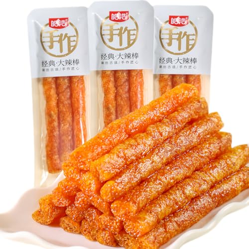 MKSDDF Handgemachte würzige Streifen, chinesische Snacks, würzige Sticks, würzige Snacks, chinesische handgemachte würzige Streifen, asiatische Snacks, 10 Packungen 330 g von MKSDDF