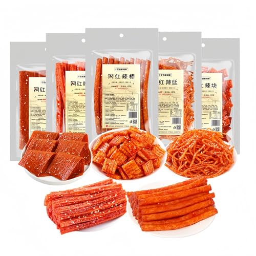 MKSDDF- Latiao Klassische würzige Streifen, würzige Snacks, chinesische Snacks, asiatische Snacks, würzige Streifen, 115 g/Beutel von MKSDDF