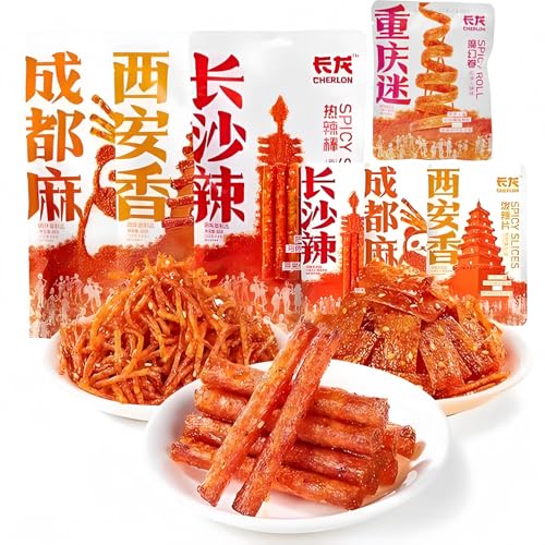 MKSDDF – Latiao Latios 300 g Chinas beliebteste würzige Tintenfischkombination, chinesische Snacks, lässige Snacks, würzige Snacks, würzige Streifen (Gemischt) von MKSDDF